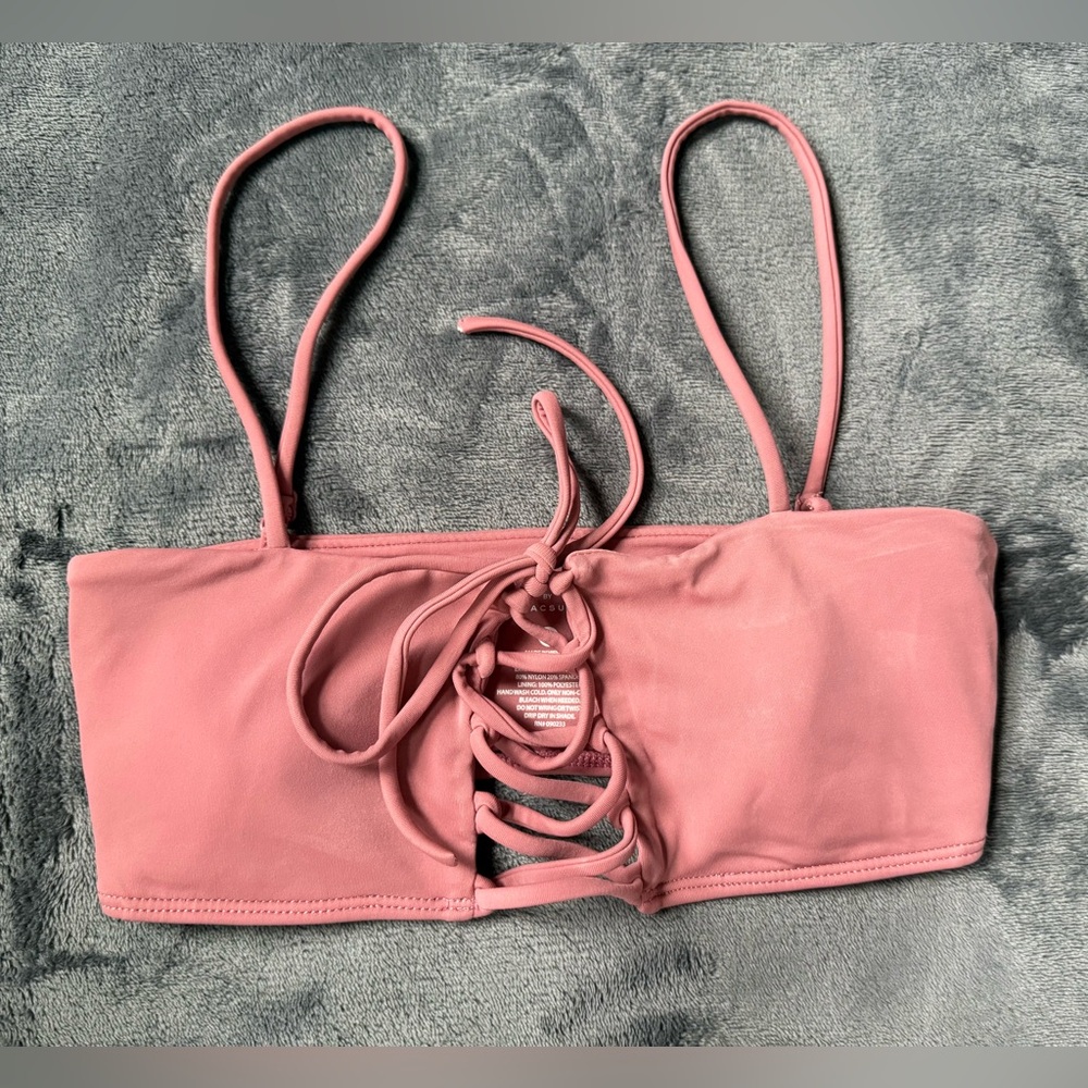 LA Hearts Tie Bikini Top